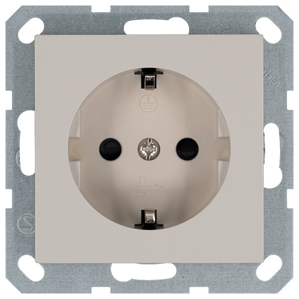 Розетка SHUKO с защитными шторками 16A 250V 2P+T, цвет Тауп Jasmart G5501T в Санкт-Петербурге