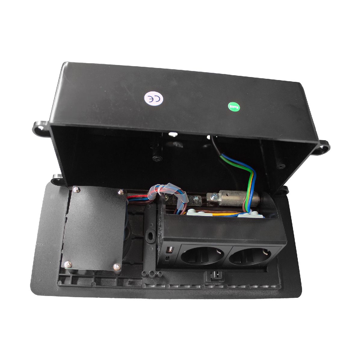 Блок розеток LK-DMS-741 (2 секции полуавтоматический 1 USB + 1 type-C беспроводная зарядка) Mebax 00-00002871 в Санкт-Петербурге