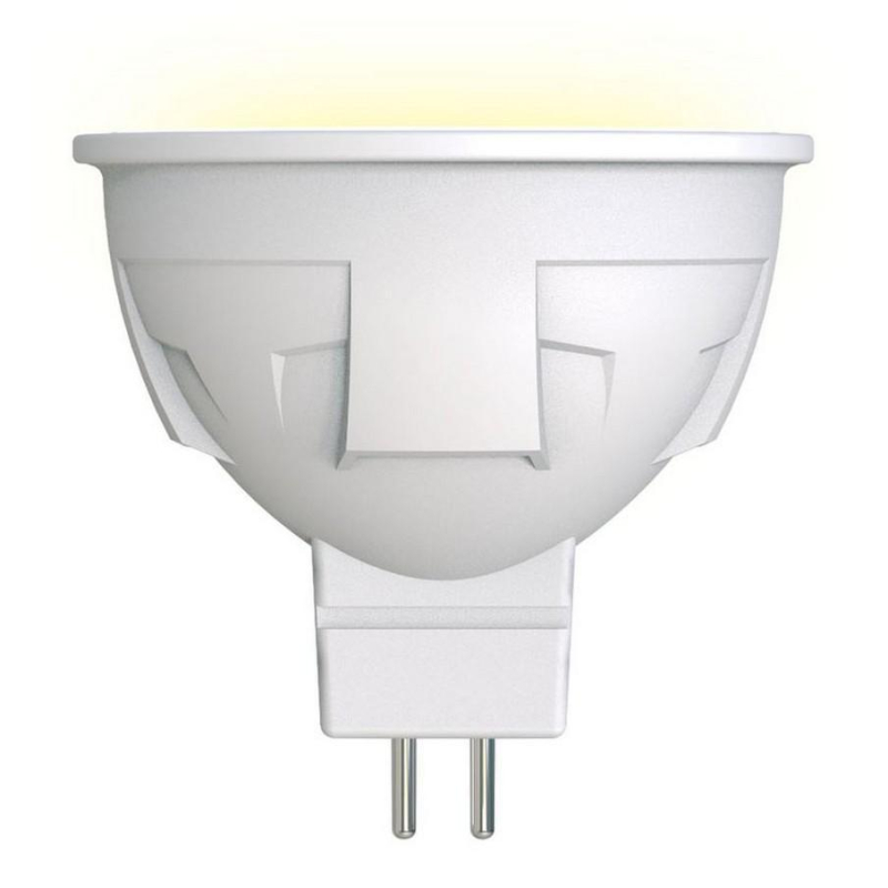 Лампа светодиодная диммируемая (UL-00003991) Uniel GU5.3 6W 3000K матовая LED-JCDR 6W/WW/GU5.3/FR/DIM PLP01WH в Санкт-Петербурге
