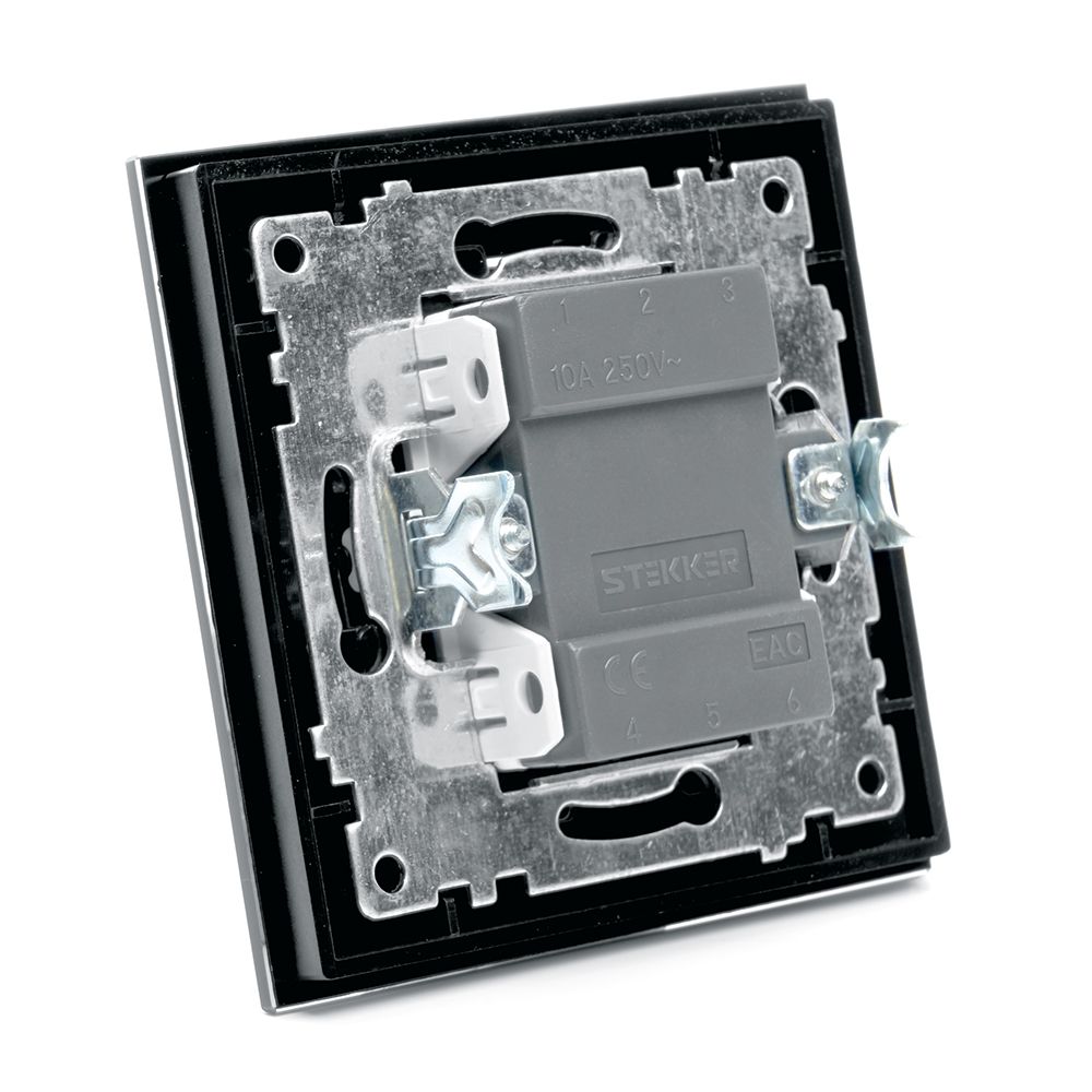 Выключатель 1-клавишный c индикатором Stekker Катрин GLS10-7001-05 250В 10А 39503 в Санкт-Петербурге