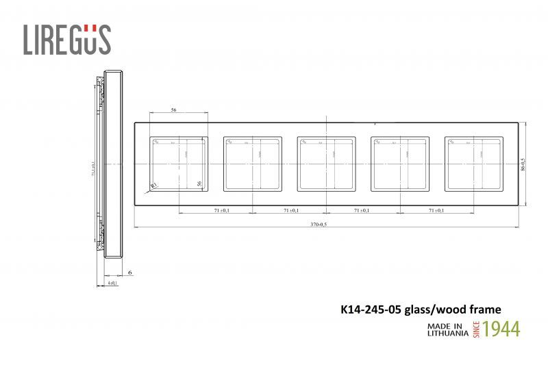 Рамка пятиместная Liregus Epsilon 28-2275 в Санкт-Петербурге