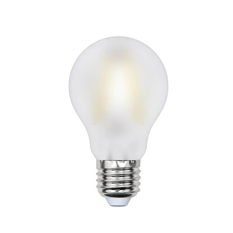 Лампа светодиодная филаментная (UL-00000304) Uniel E27 8W 3000K матовая LED-A60-8W/WW/E27/FR PLS02WH в Санкт-Петербурге