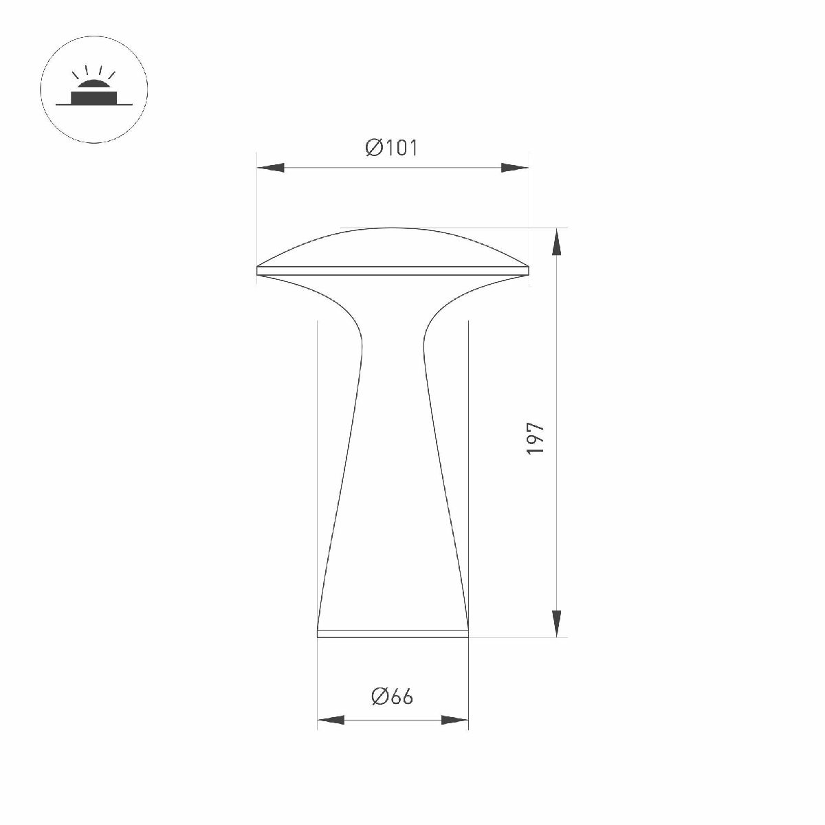 Уличная настольная лампа Arlight SP-COLLADA-TAB-1.5W Warm3000-MIX (RD, 123 deg) 044361 в Санкт-Петербурге