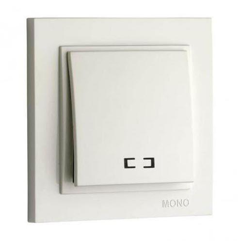 Выключатель одноклавишный с подсветкой Mono Electric Despina 10А 250В жемчуг 102-252525-101 в Санкт-Петербурге