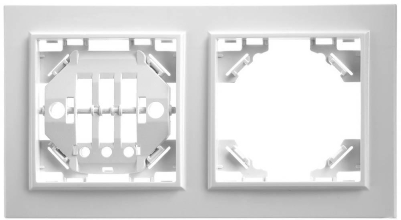 Рамка 2-постовая Feron Stekker Эрна белая PFR00900201 39055 в Санкт-Петербурге