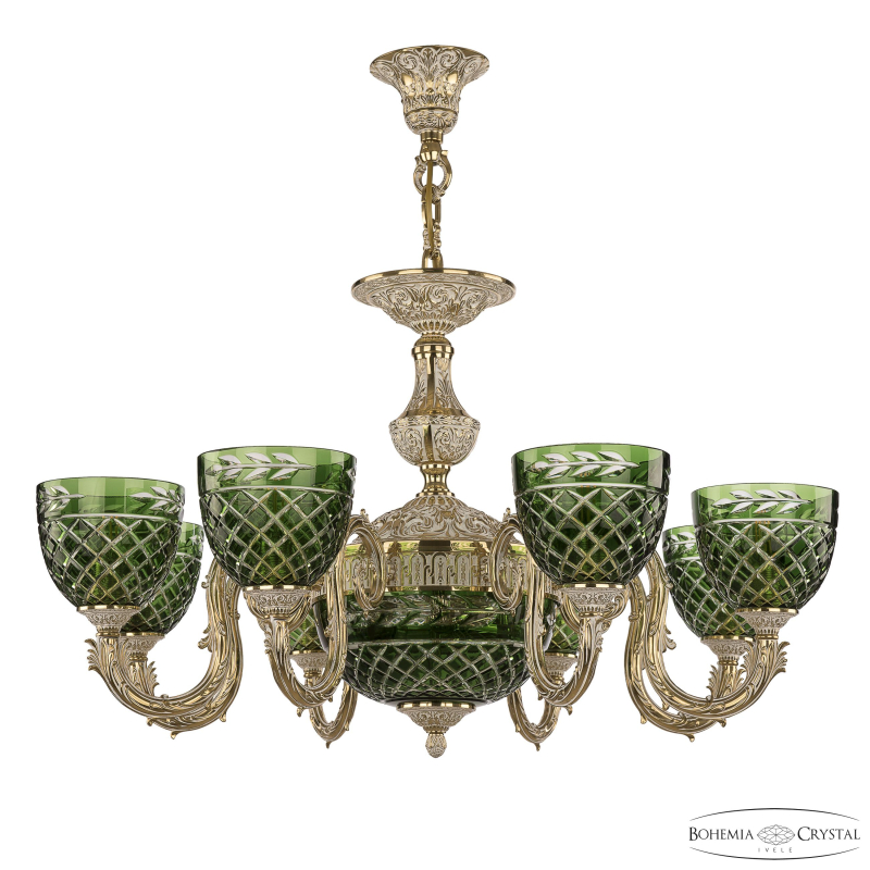 Подвесная люстра Bohemia Ivele Crystal Florence 71203P/8/210 GW P1 U Clear-Green/H-1J в Санкт-Петербурге