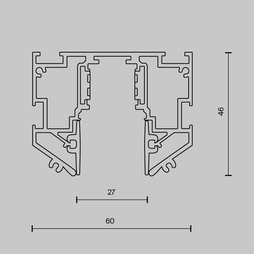 Магнитный встраиваемый шинопровод Maytoni Busbar trunkings Exility TRX034-SCH-423B в Санкт-Петербурге