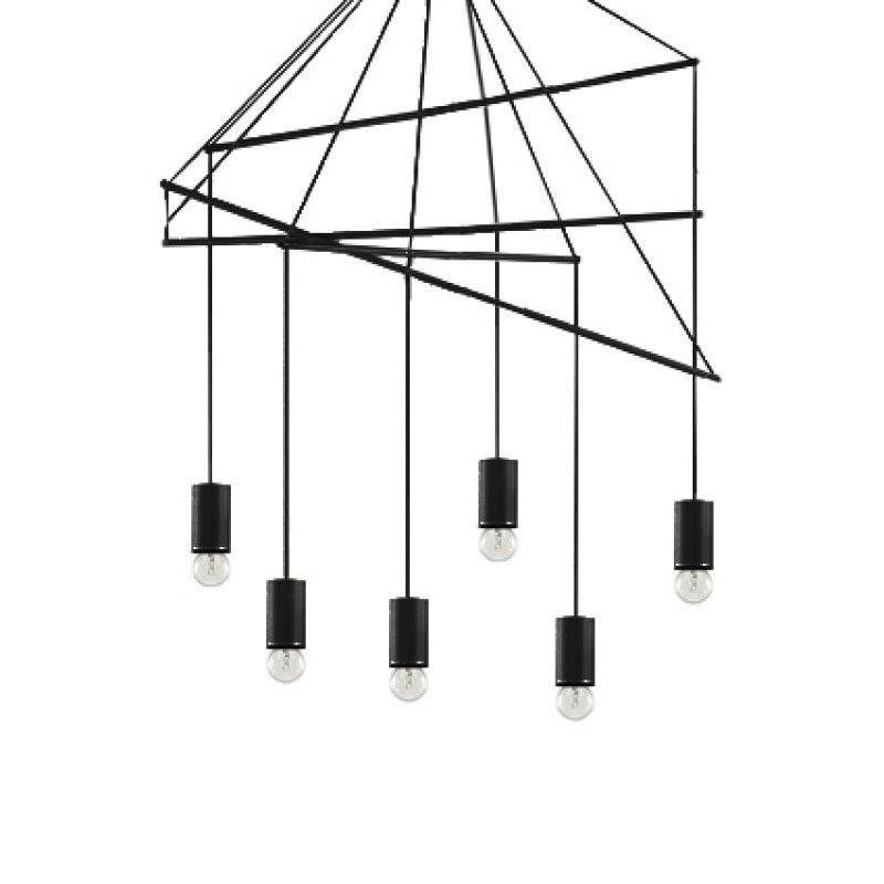 Подвесная люстра Ideal Lux Pop SP6 Nero 158815 в Санкт-Петербурге