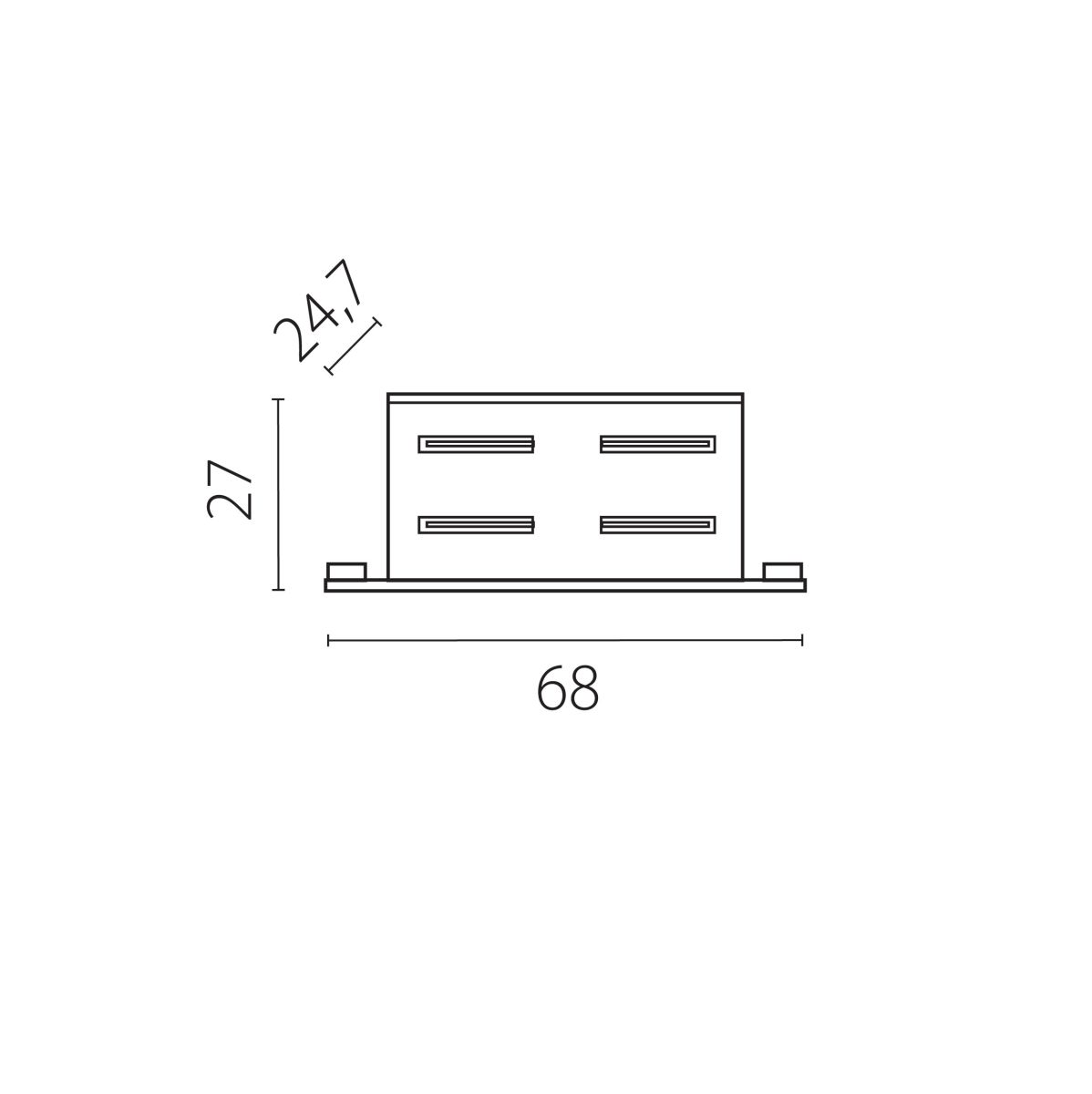 Соединитель прямой к треку 5040xx-(F)/(R) Lightstar Quattro 504106-FR в Санкт-Петербурге