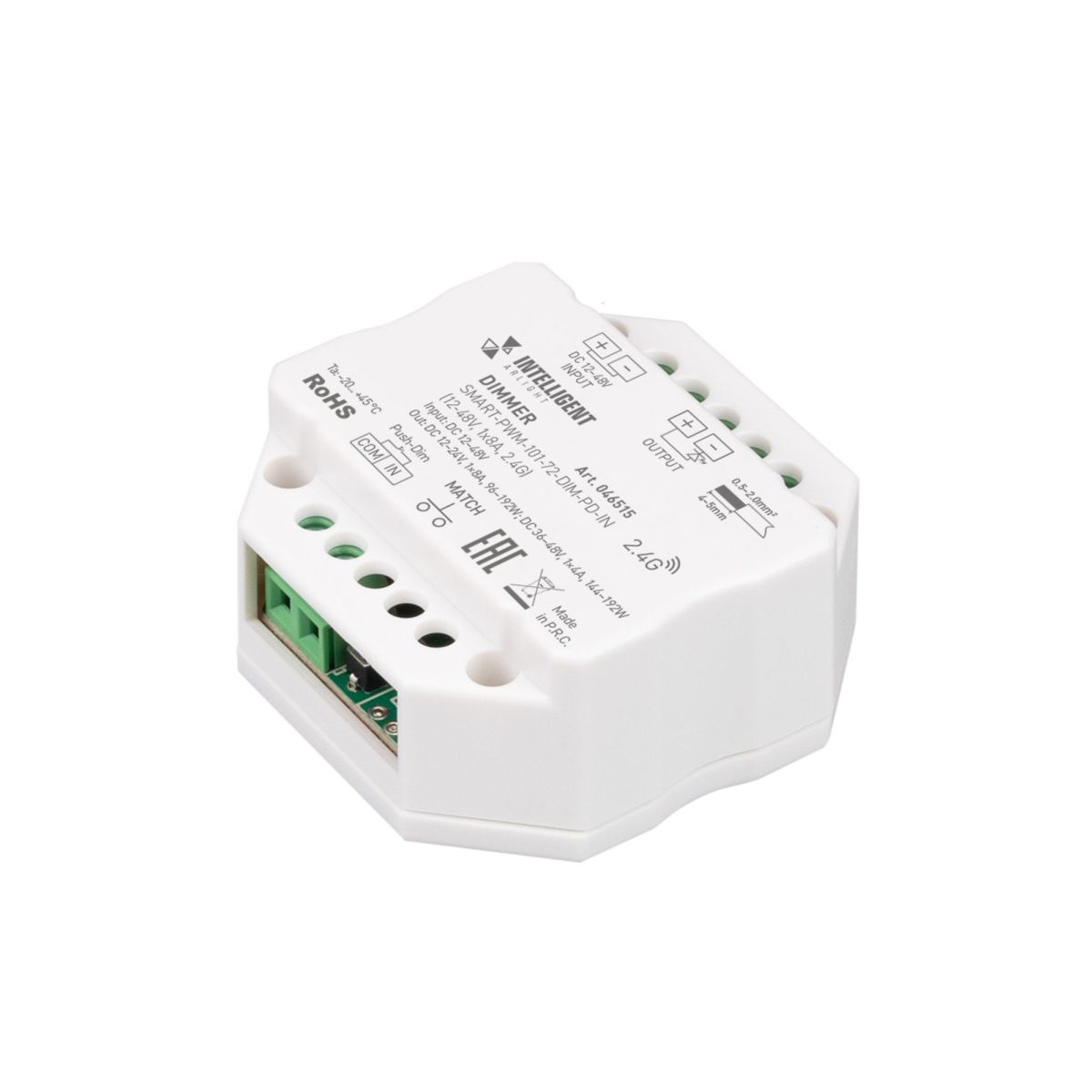 Диммер Arlight SMART-PWM-101-72-DIM-PD-IN (12-48V, 1x8A, 2.4G) 046515 в Санкт-Петербурге