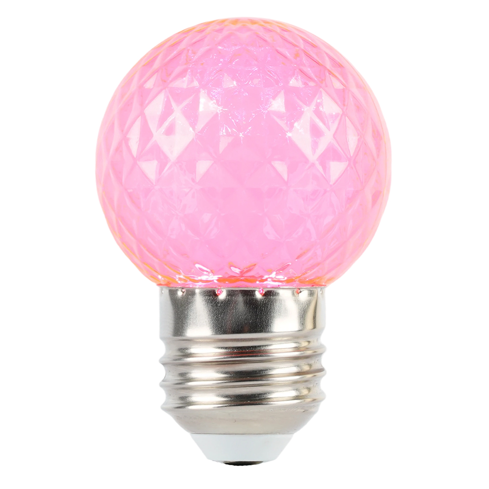 Лампа светодиодная Feron LB-385 шар розовый прозрачный E27 1W 230V 52177 в Санкт-Петербурге