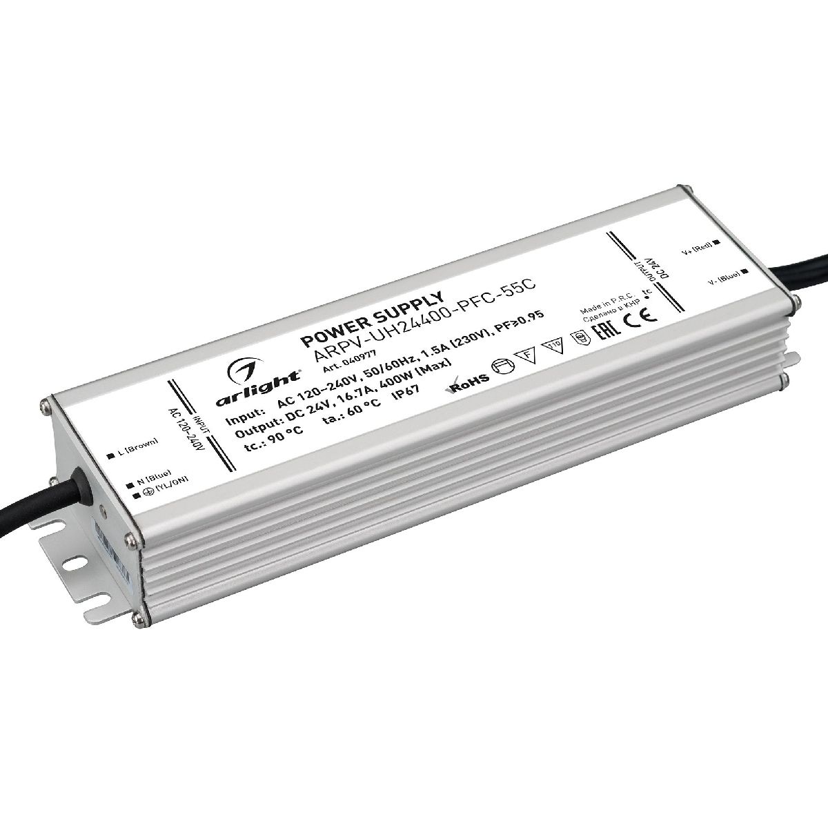 Блок питания Arlight ARPV-UH24400-PFC-55C (24V, 16.7A, 400W, IP67) 040977 в Санкт-Петербурге