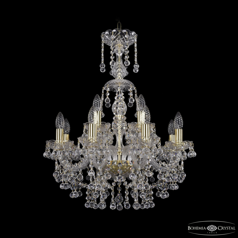 Подвесная люстра Bohemia Ivele Crystal 1409/8+4/195/XL-68 G в Санкт-Петербурге