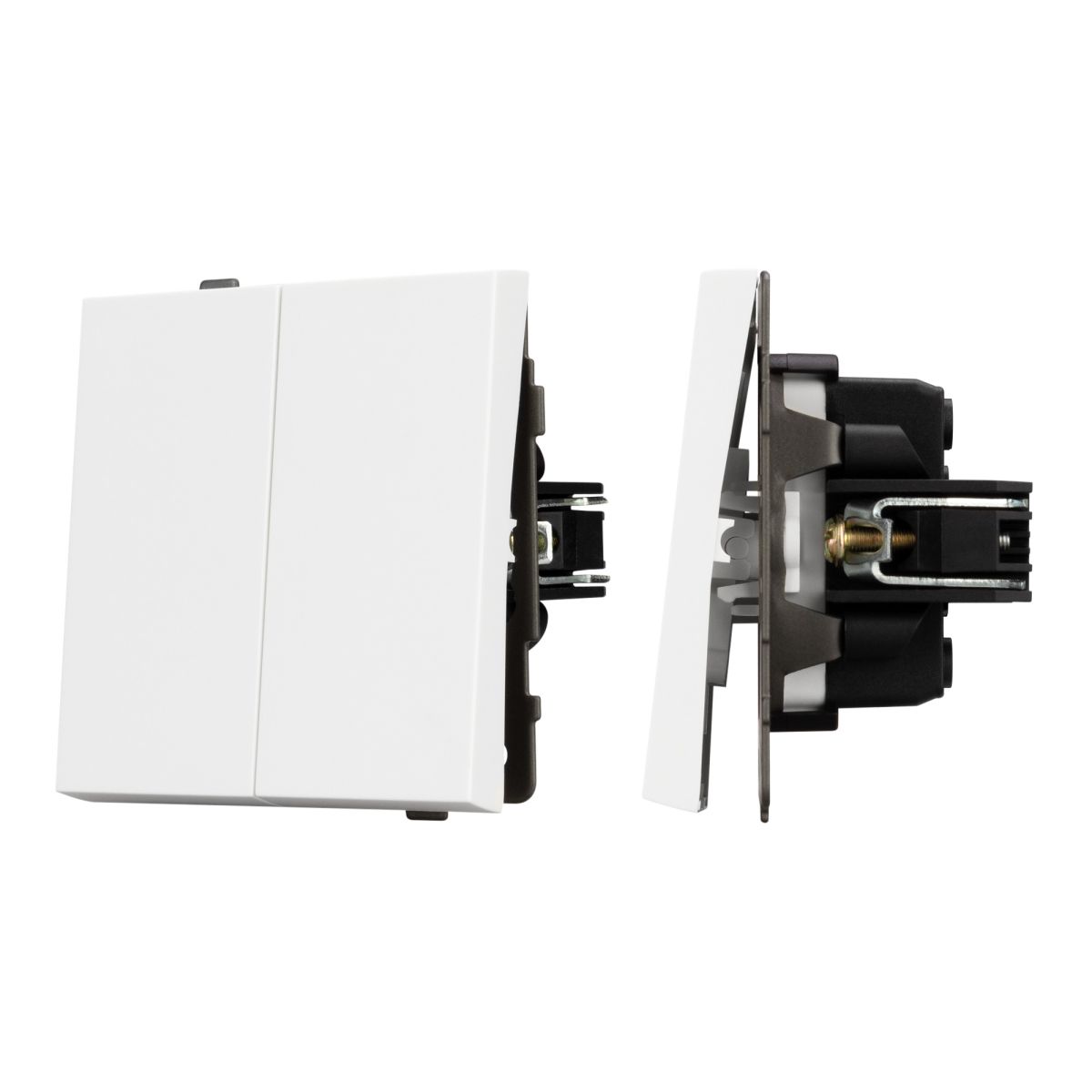 Механизм выключателя двухклавишный проходной Arlight SWT-TENDO-MKP2-PL-WH (230V, 10A) 054066 в Санкт-Петербурге