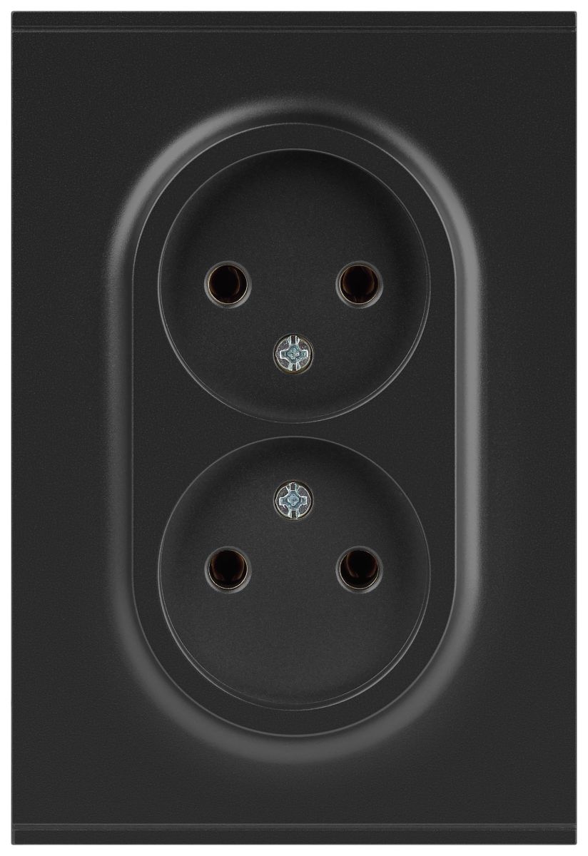 Розетка Эра Arktik 16-2107-05 без заземления двойная 2X2P 16А-250В антрацит Б0071685 в #REGION_NAME_DECLINE_PP#