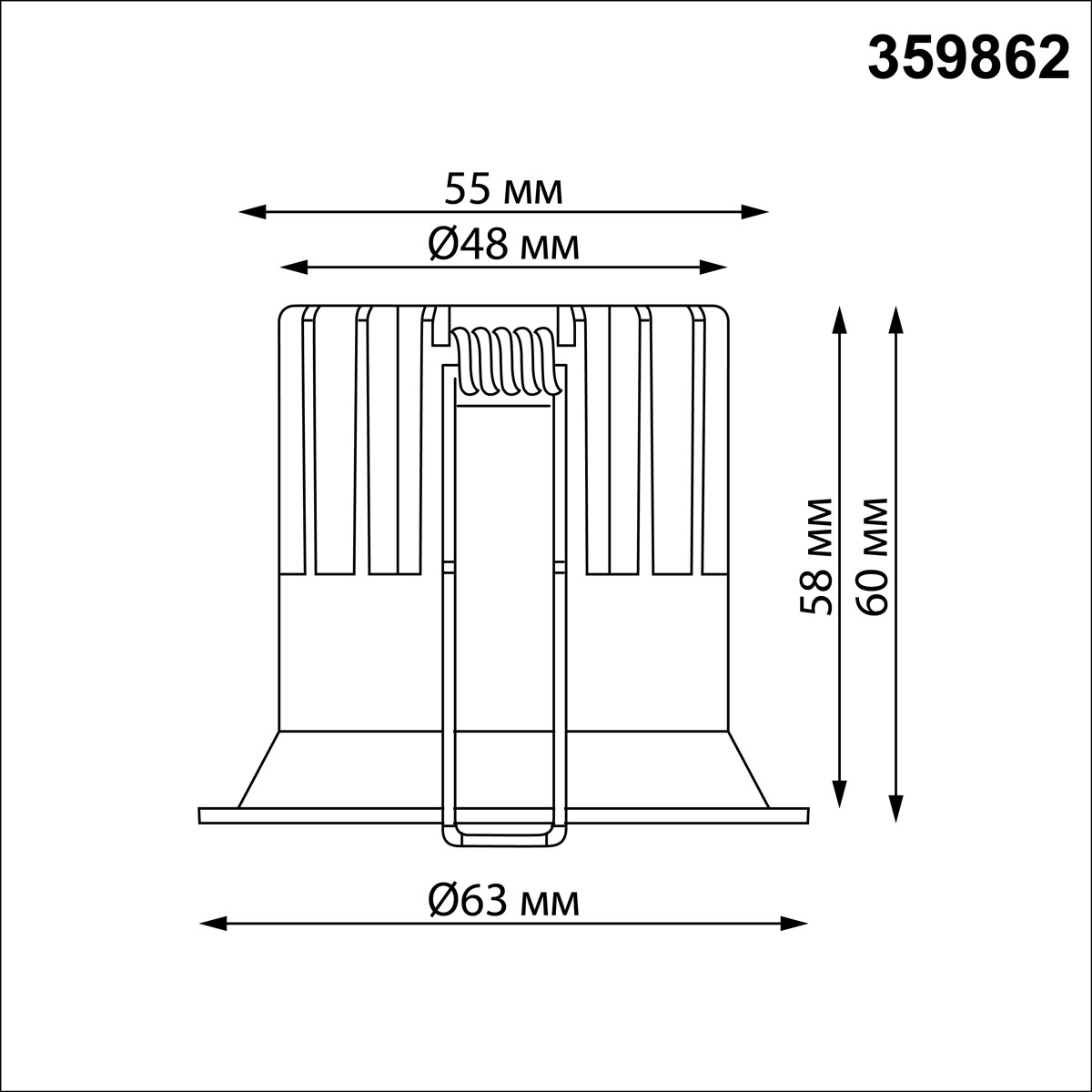 Встраиваемый светильник с переключателем цветовой температуры Novotech Wir Brillo 359862 в Санкт-Петербурге