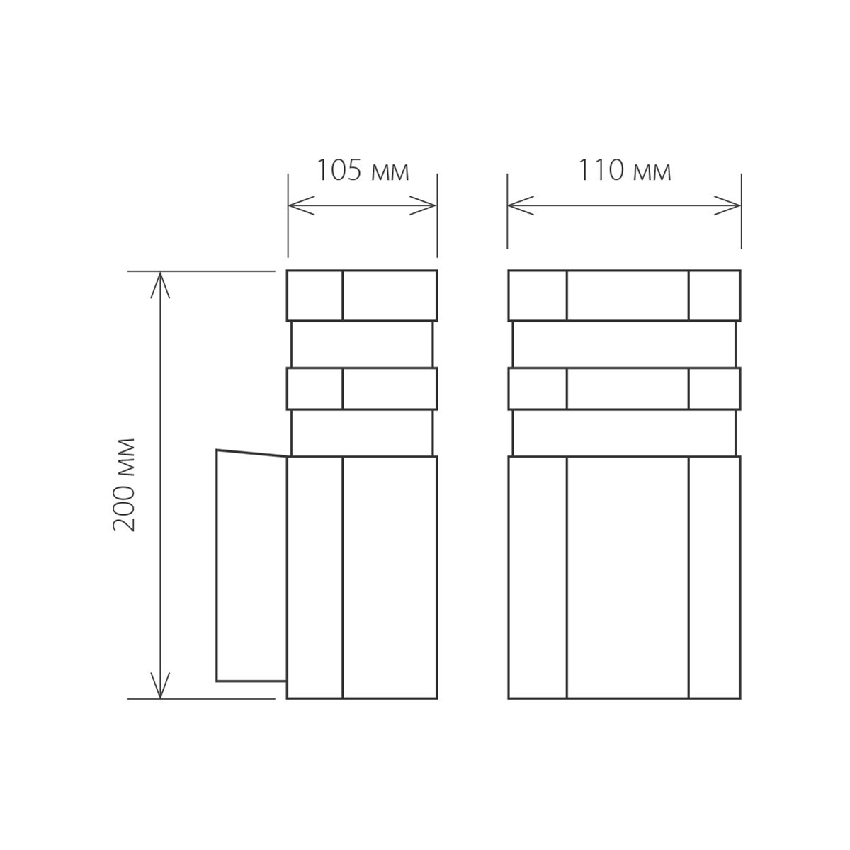 Уличный настенный светильник Elektrostandard 1444 Techno 4690389067716 в Санкт-Петербурге