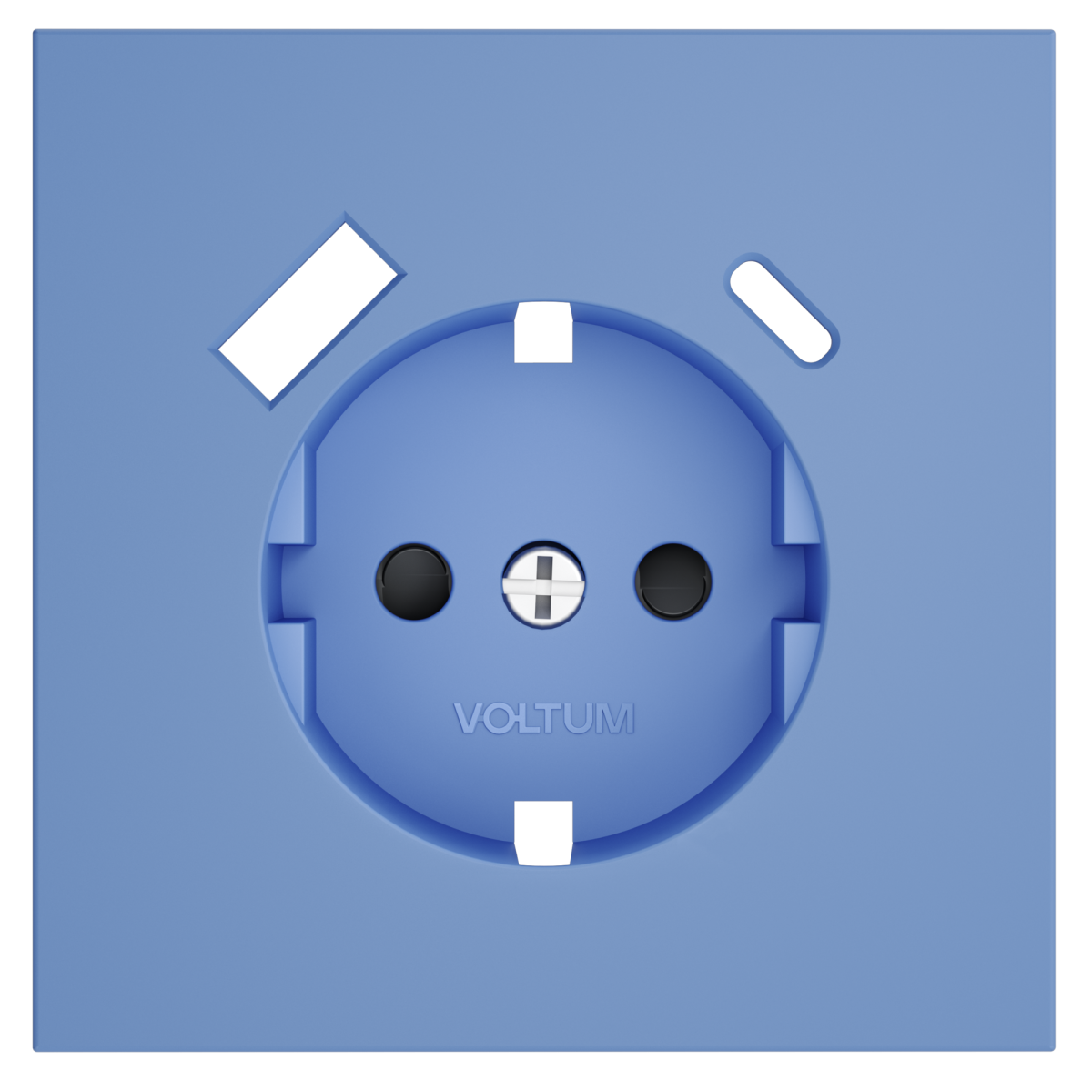 Накладка для розетки с заземлением и защитными шторками, с USB A+C Voltum S70 (деним) VLS001015 в #REGION_NAME_DECLINE_PP#