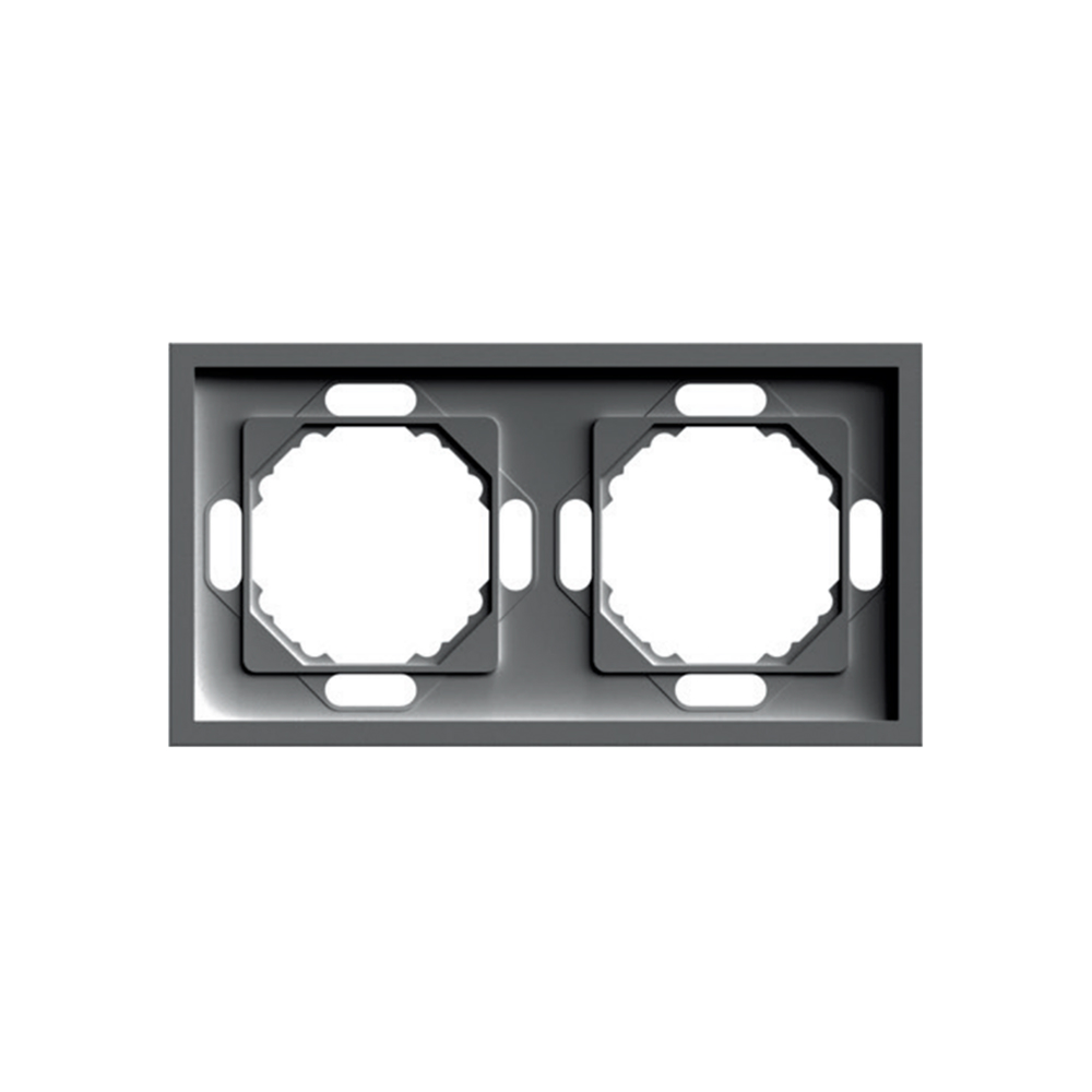 Рамка 2-местная Stekker Эмили PFR00-5002-09 антрацит soft touch 49937 в Санкт-Петербурге