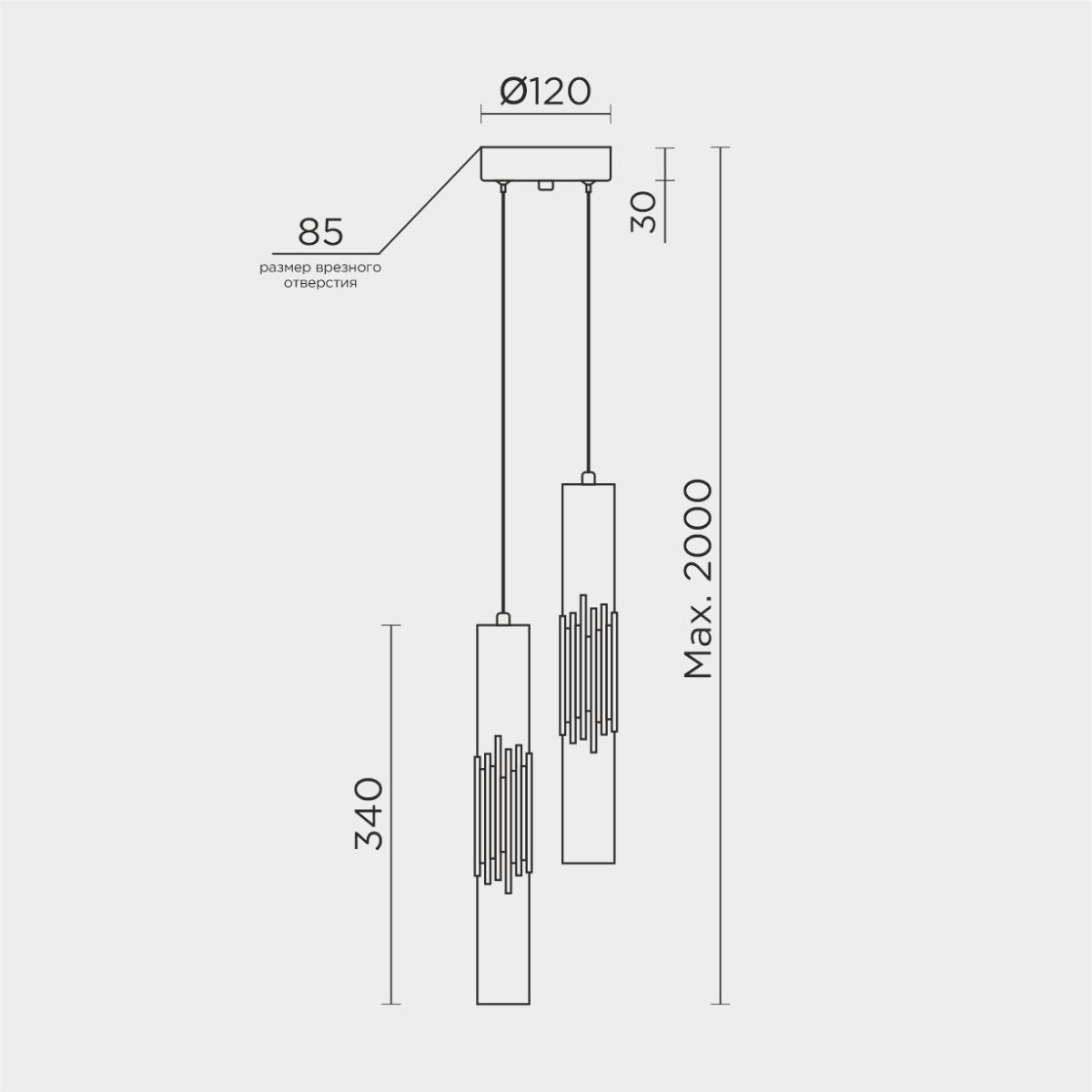 Подвесной светильник Modelux ML.88987.2 GD в #REGION_NAME_DECLINE_PP#