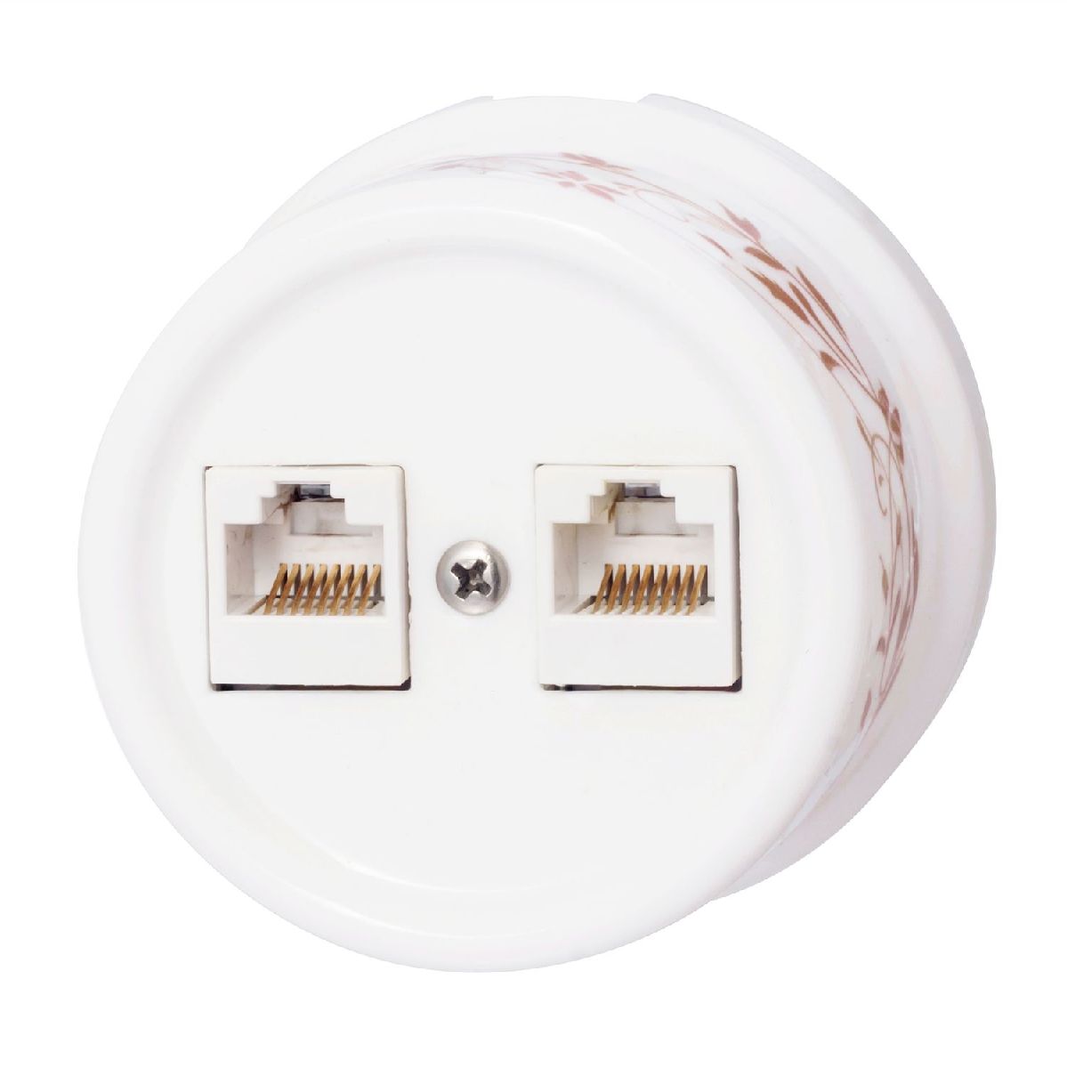 Розетка RJ45 информационная двойная Bironi Лизетта B1-302-01-D6/2 в Санкт-Петербурге