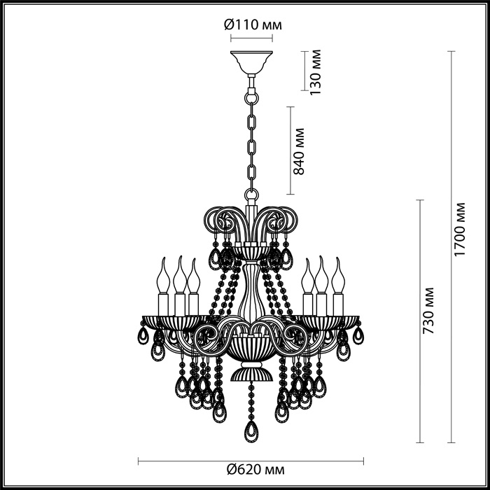 Подвесная люстра Odeon Light Ines 4189/6 в #REGION_NAME_DECLINE_PP#