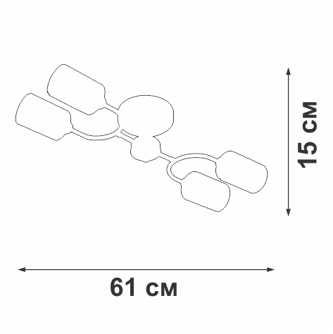 Потолочная люстра Vitaluce V2823-1/4PL в Санкт-Петербурге