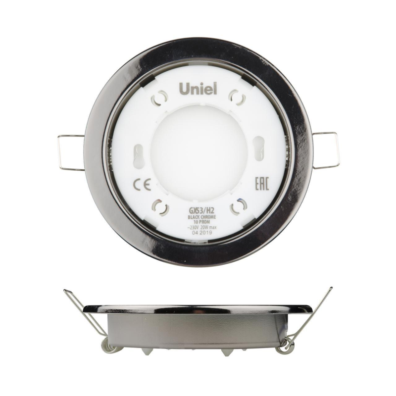 Встраиваемый светильник (UL-00005055) Uniel GX53/H2 Black Chrome 10 Prom в Санкт-Петербурге