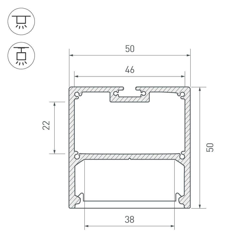 Профиль Arlight SL-LINE-5050-2000 ANOD 019304 в Санкт-Петербурге