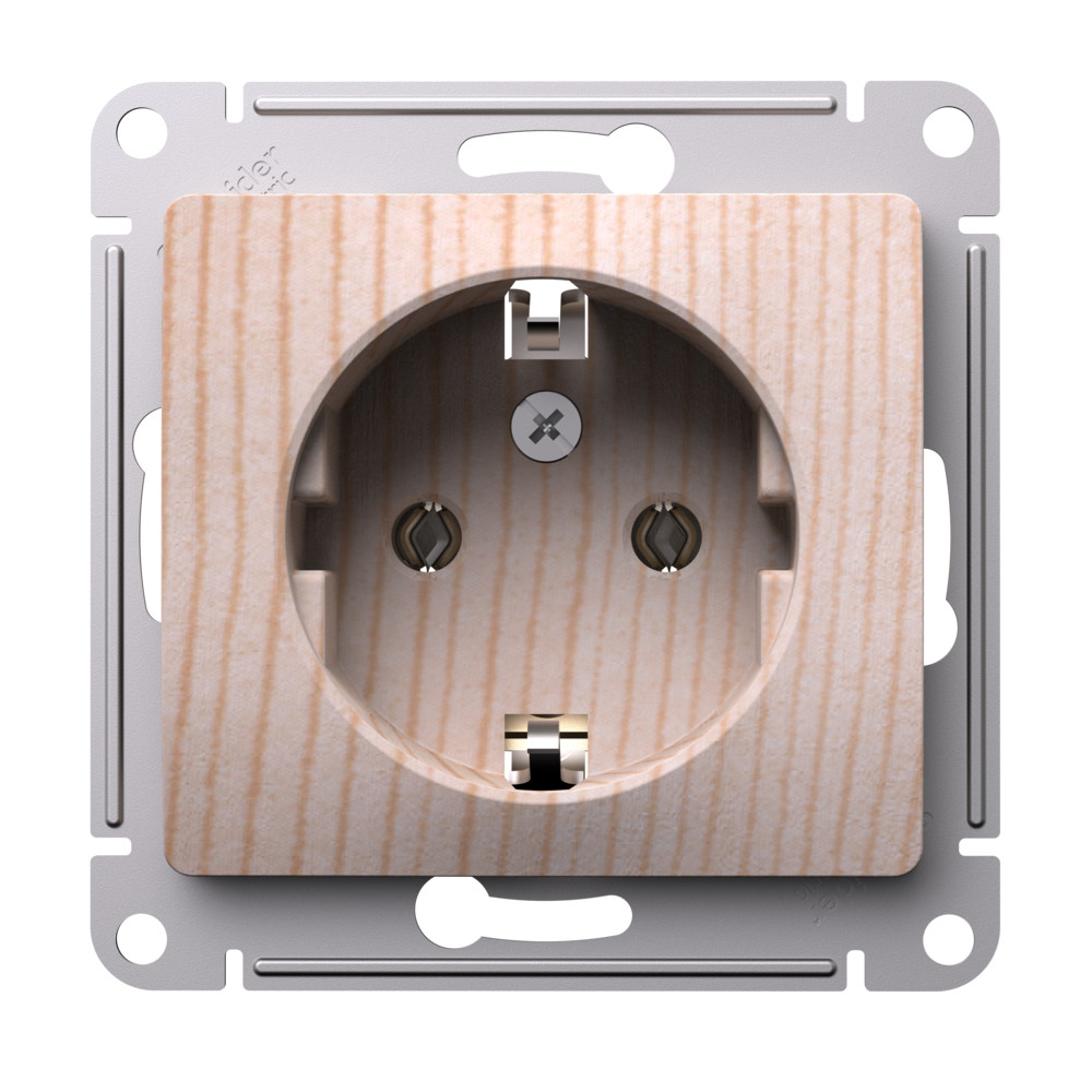 Розетка с заземлением, 16А, механизм Systeme Electric Glossa Сосна GSL001543 в #REGION_NAME_DECLINE_PP#