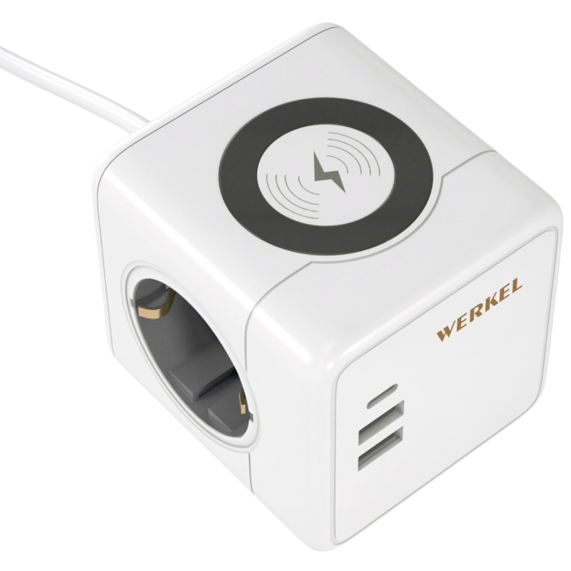 Розеточный блок 3-местный + 3 USB + беспроводная зарядка Werkel 4690389204265 W6513501 a066454 в Санкт-Петербурге