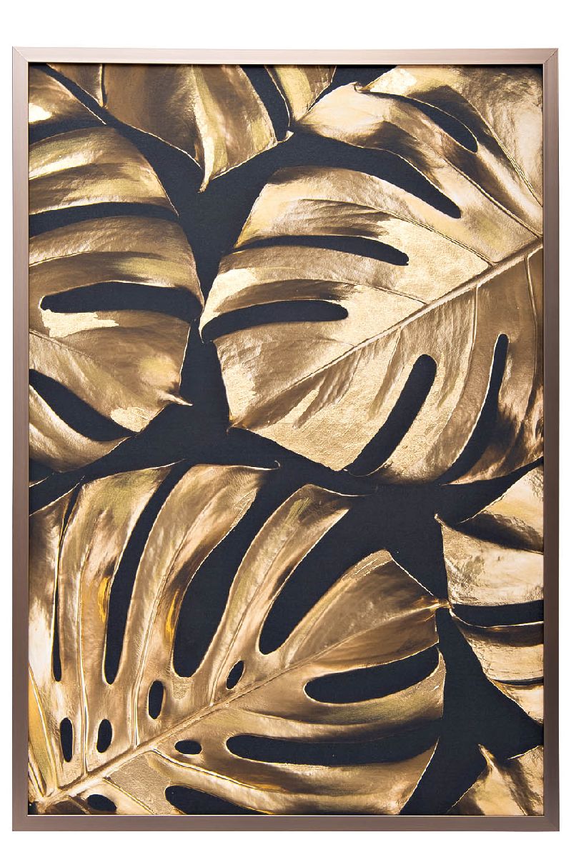 Холст Золотые листья монстеры-2 Garda Decor 89VOR-MONSTERA GOLDEN-2-V в #REGION_NAME_DECLINE_PP#