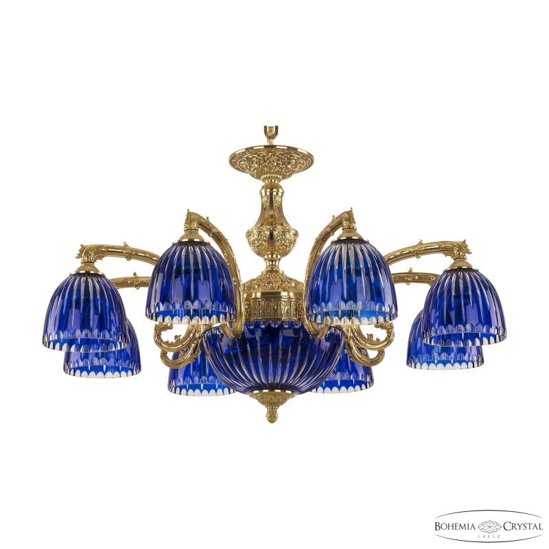 Подвесная люстра Bohemia Ivele Crystal Florence 71212P/8/210 G P1 D Clear-Blue/H-1K в Санкт-Петербурге