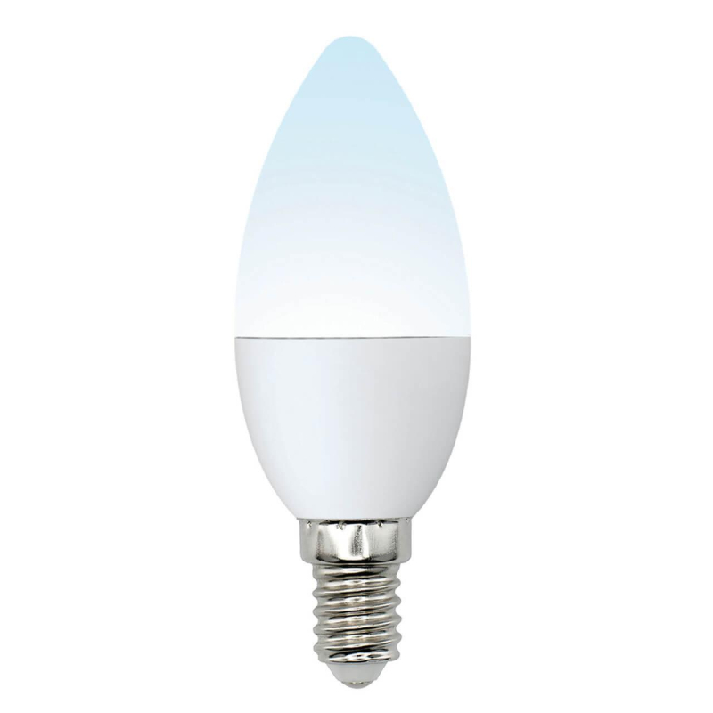 Лампа светодиодная (UL-00002374) Uniel E14 6W 4000K матовая LED-C37-6W/NW/E14/FR/MB PLM11WH в #REGION_NAME_DECLINE_PP#