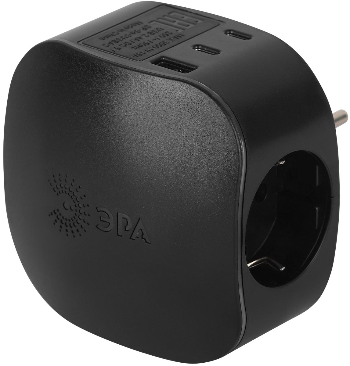 Разветвитель электрический ЭРА SP-3e-3USBAC-B на 3 розетки + 3 USB A+C с заземлением со шторками 16А черный Б0069082 в #REGION_NAME_DECLINE_PP#