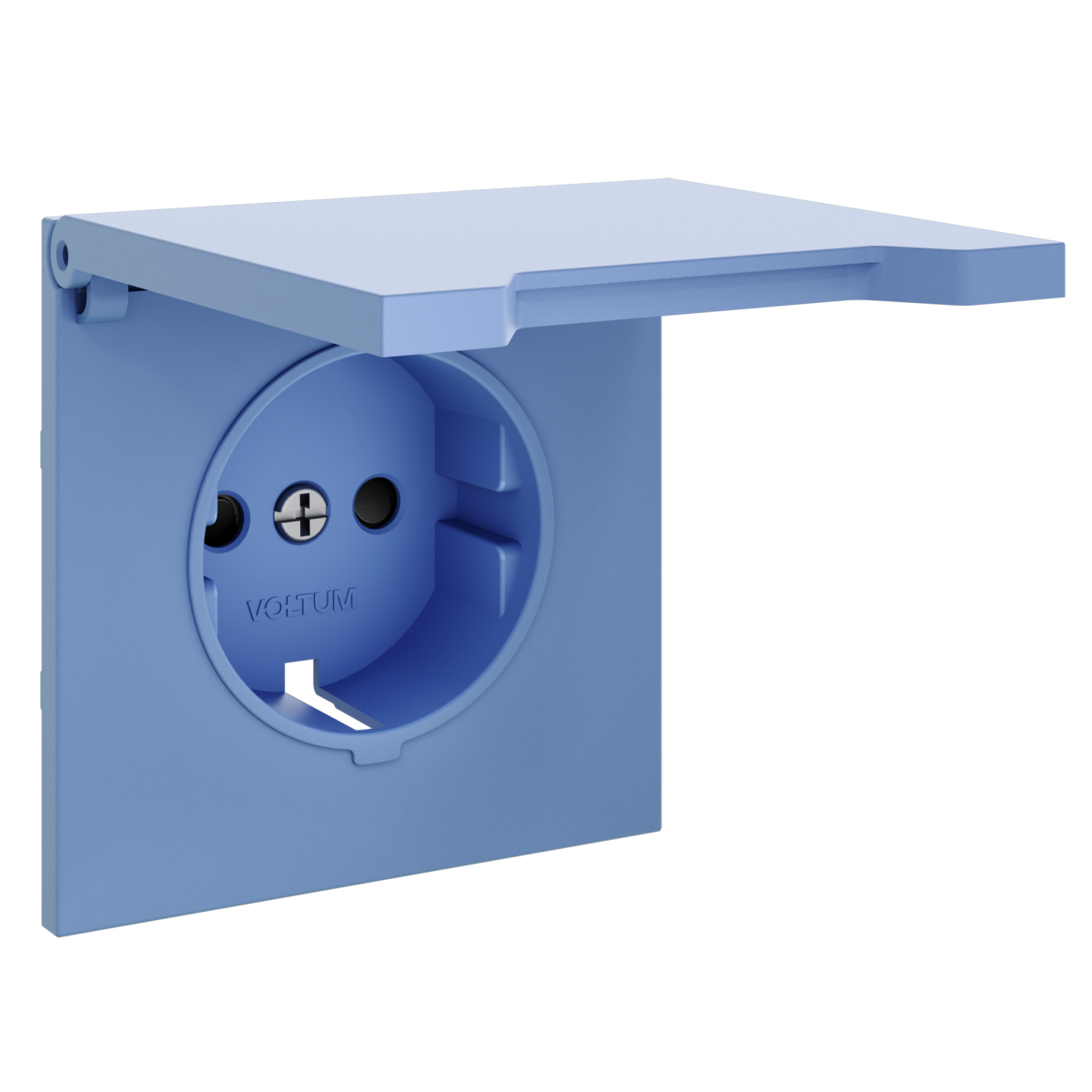 Накладка для розетки с заземлением, защитными шторками и крышкой Voltum S70 (деним) VLS000815 в Санкт-Петербурге