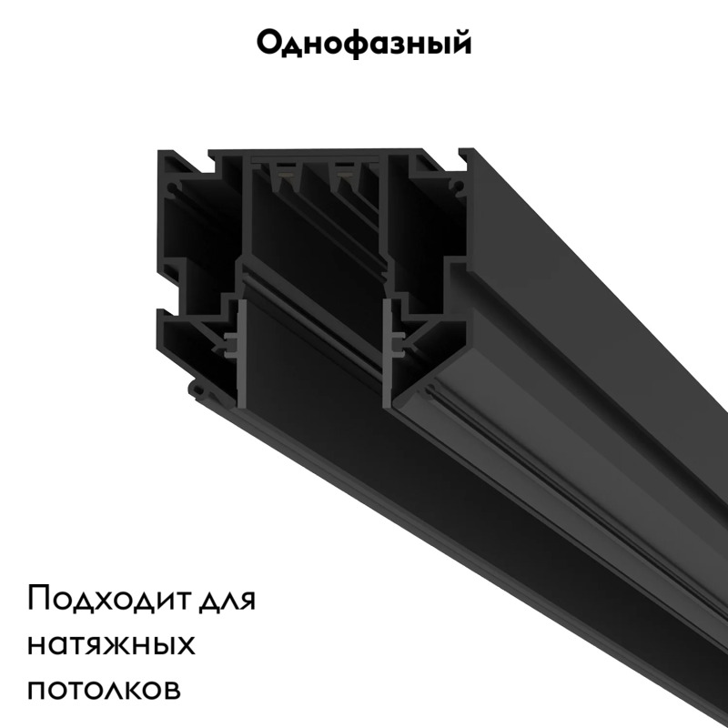 Профиль-трек 2 в 1 однофазный Denkirs Smart One TR2022-BK в #REGION_NAME_DECLINE_PP#