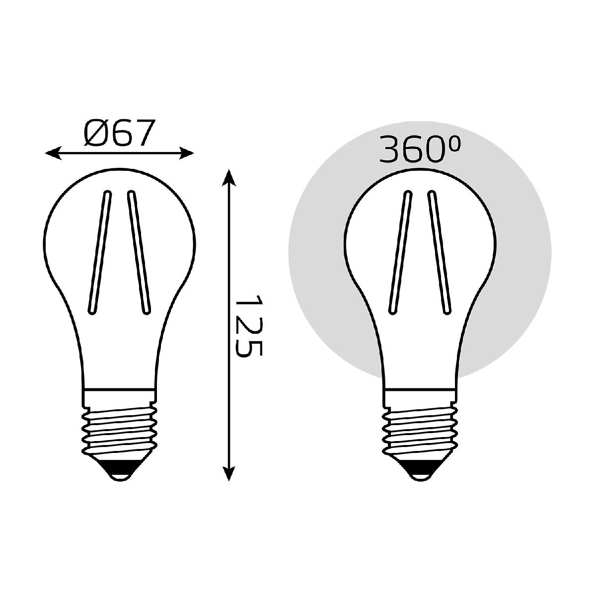 Лампа светодиодная Gauss Filament E27 26W 4100K 102902226 в Санкт-Петербурге