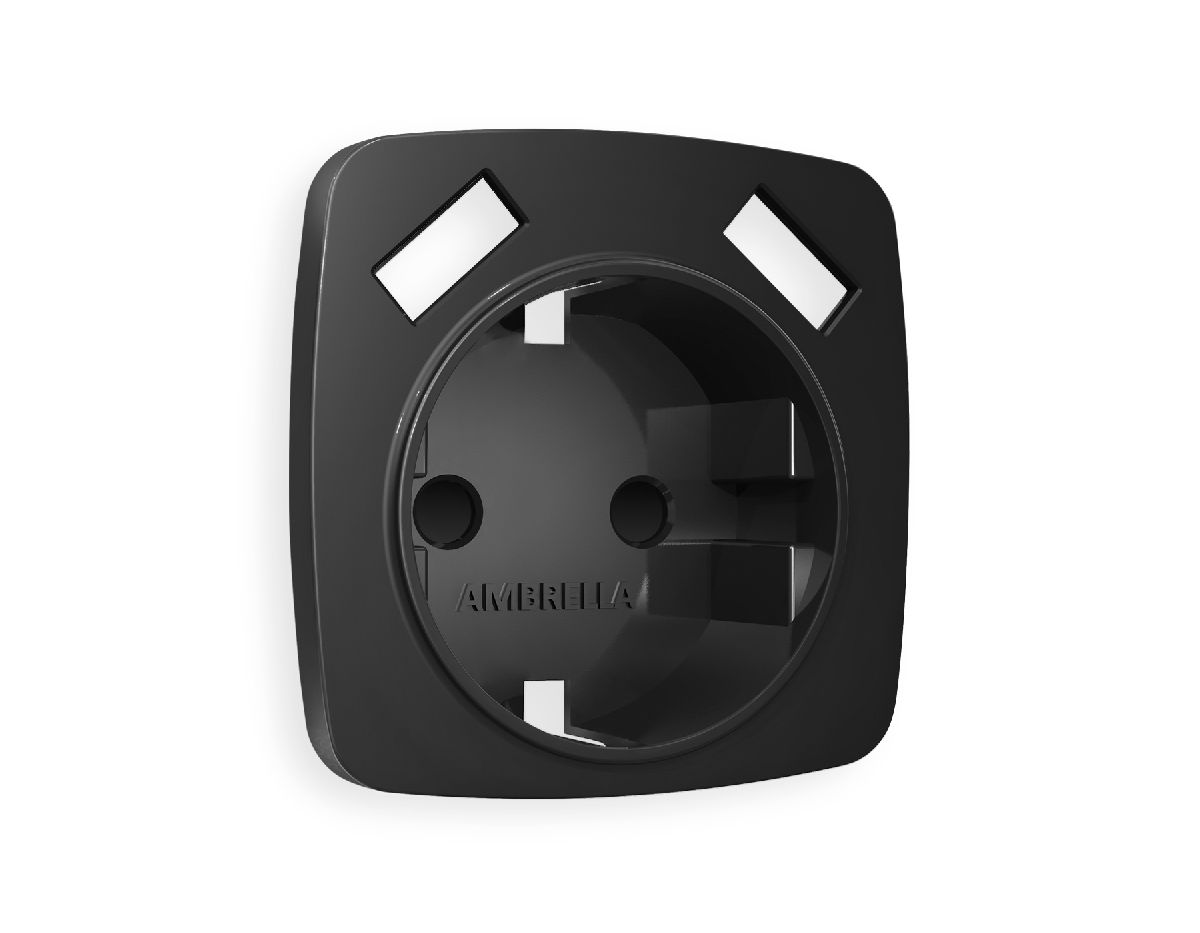 Лицевая панель для розетки с/з со шторками 2USB A+A Ambrella Volt Omega OP8090 в Санкт-Петербурге