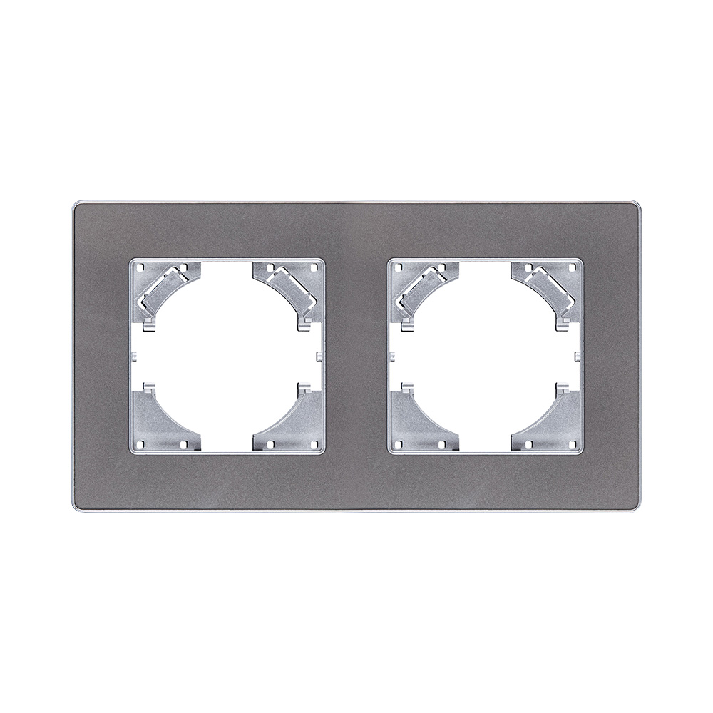 Рамка 2-постовая, серый Kollinger Eleganz Acryl EA2GY в #REGION_NAME_DECLINE_PP#