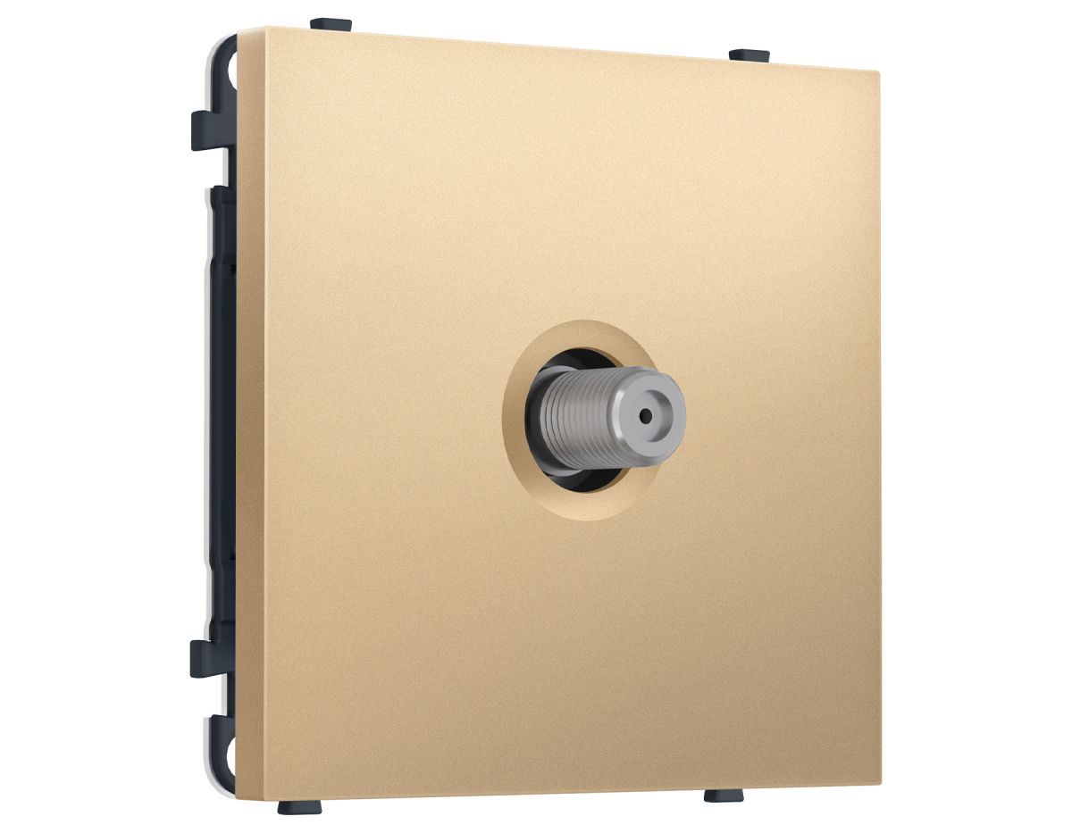 Комплект механизма TV розетки SAT SIGMA Золото Мягкое касание 5-2400MHz 3.5dB QUANT PRO Ambrella Volt MS893050 (SP8930, PR215) в #REGION_NAME_DECLINE_PP#