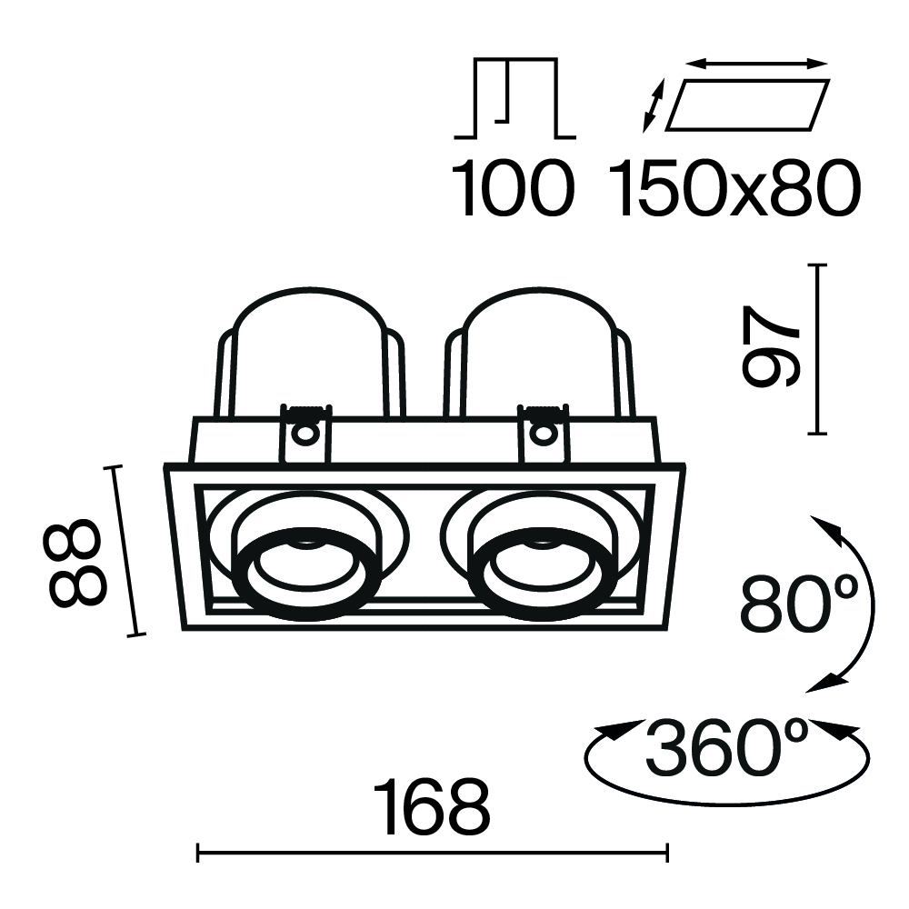 Встраиваемый Maytoni Technical Hidden DL095-02-10W3K-W в Санкт-Петербурге
