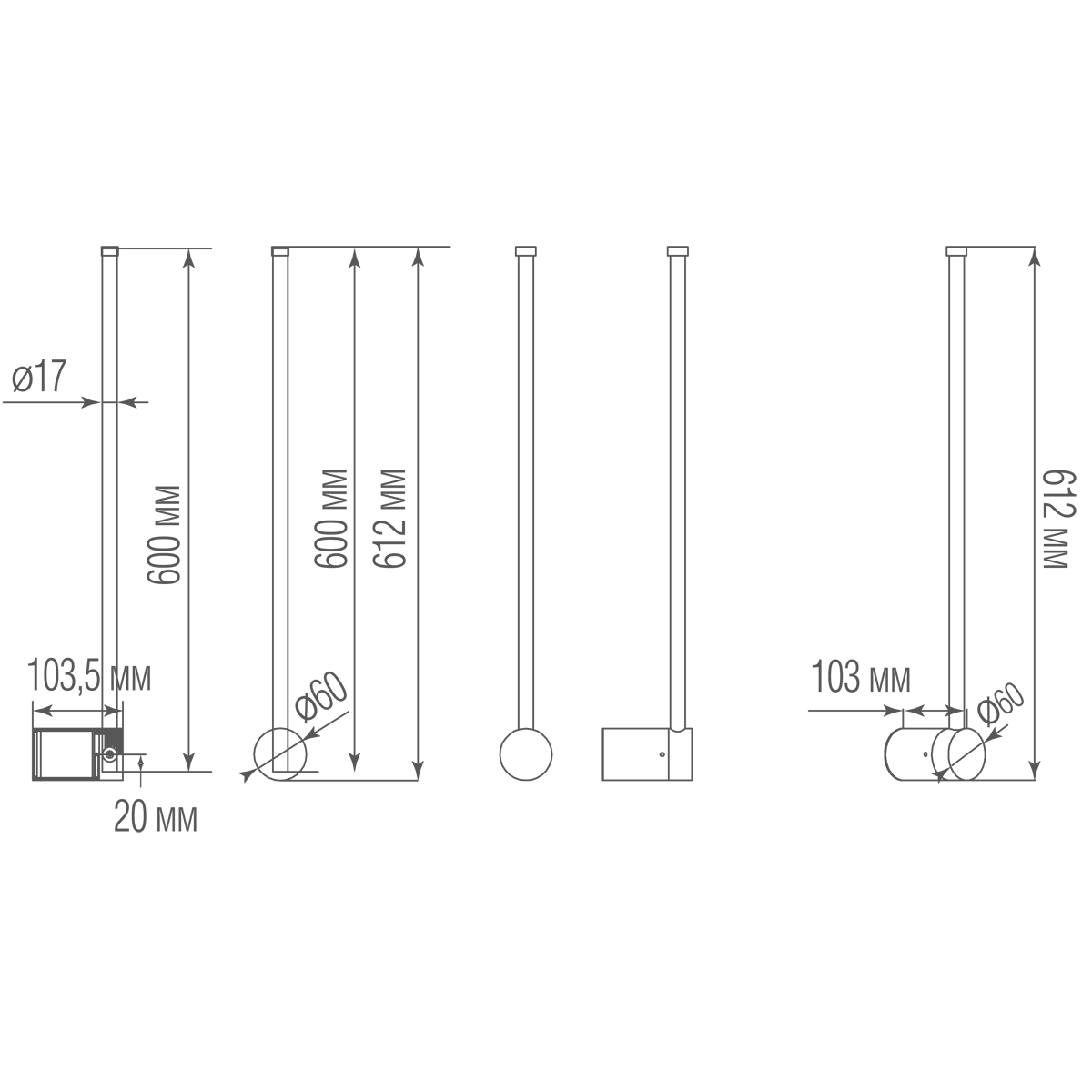 Настенный светильник Donolux Supreme DL20654WW5Copper Brass в Санкт-Петербурге