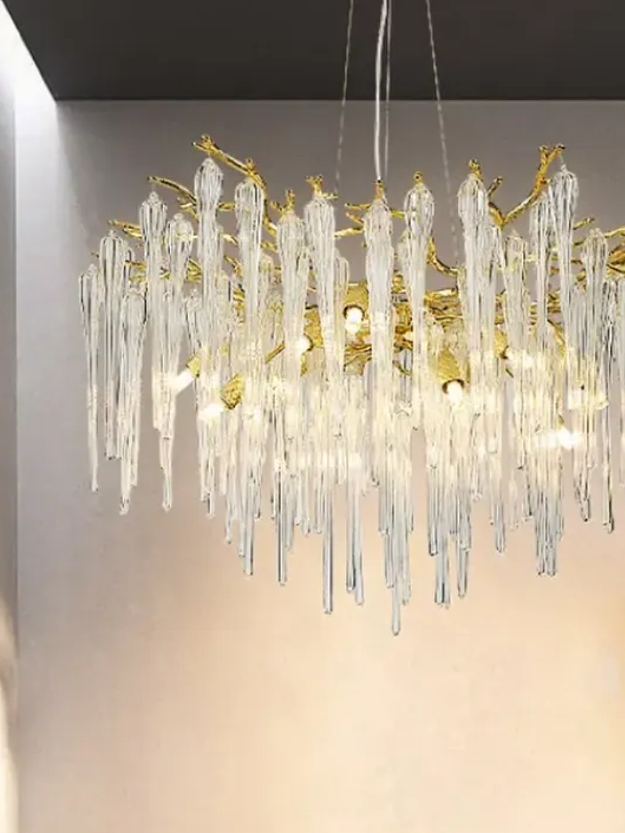 Подвесная люстра Lightera Drops LE301L-8G в #REGION_NAME_DECLINE_PP#