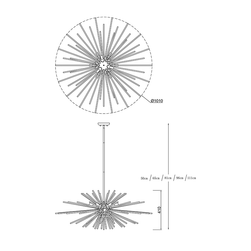 Подвесная люстра Zumaline URCHIN P0491-09E-F7DY в Санкт-Петербурге