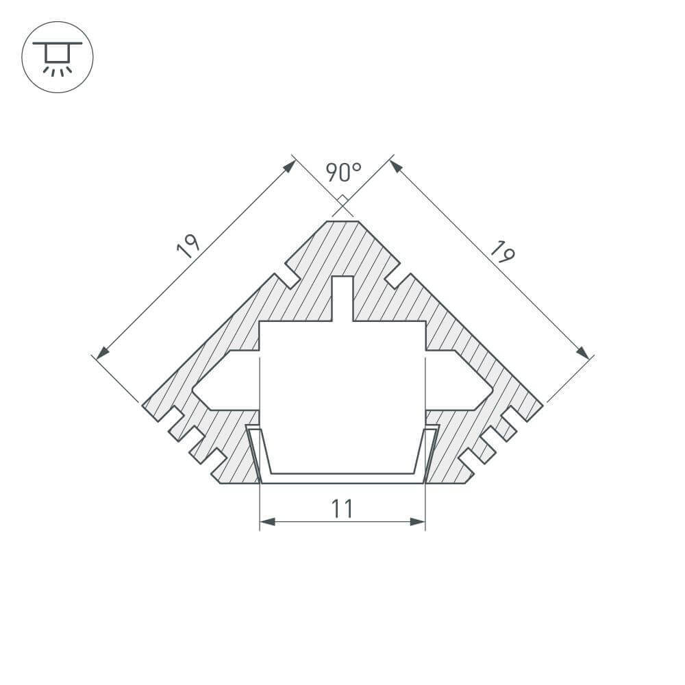 Профиль Arlight PDS45-T-2000 ANOD 012092 в Санкт-Петербурге