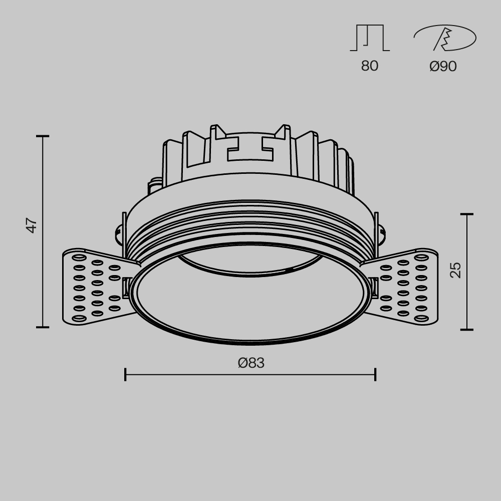 Встраиваемый светильник Maytoni Technical Okno DL055-8W3-4-6K-TRS-W в Санкт-Петербурге