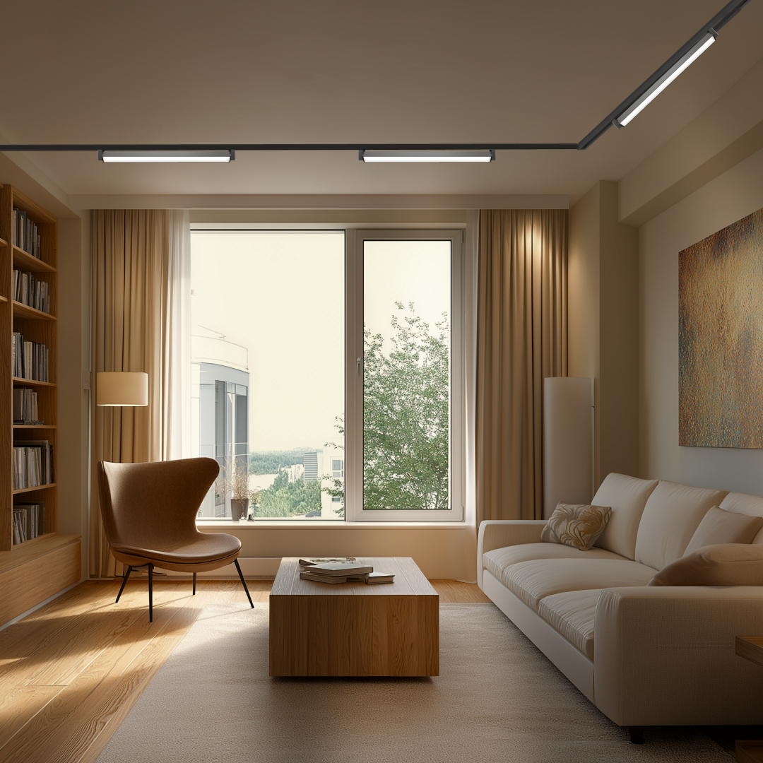 Шинопровод однофазный накладной/подвесной Apeyron в комплекте крепёж, токоввод, заглушка R45-08 в Санкт-Петербурге