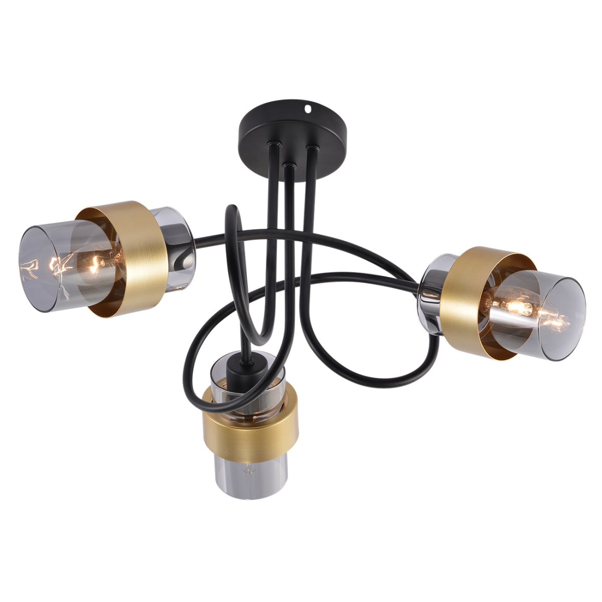 Потолочный светильник на натяжной потолок Escada Hurricane 1139/3P Black/Gold в Санкт-Петербурге