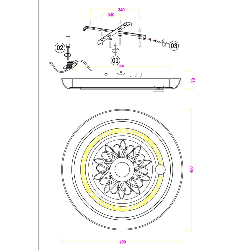 Потолочный светодиодный светильник Seven fires Фондо SF7028/1C-WT-BR в Санкт-Петербурге